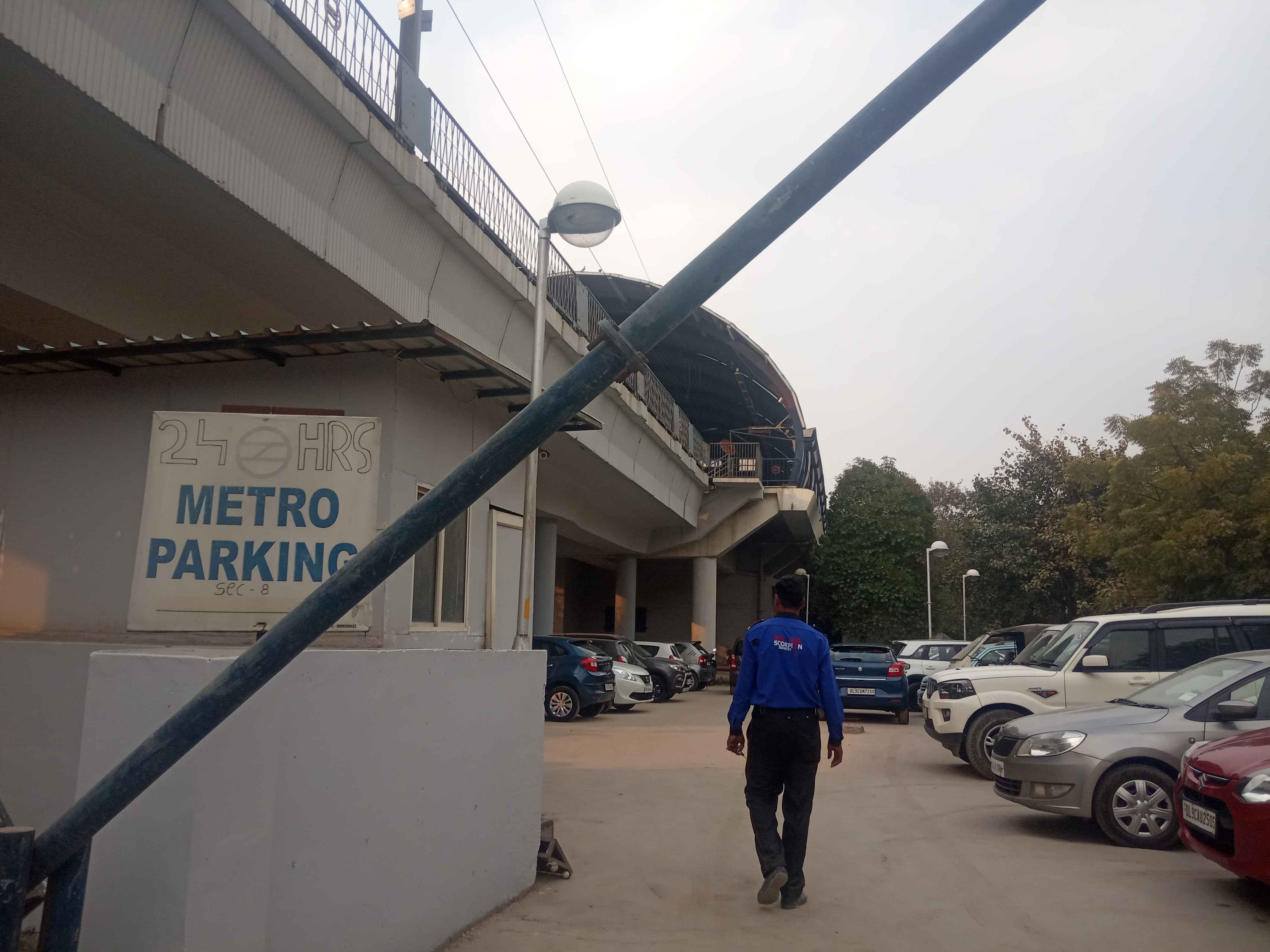 dwarka Metro station parking sector 8
