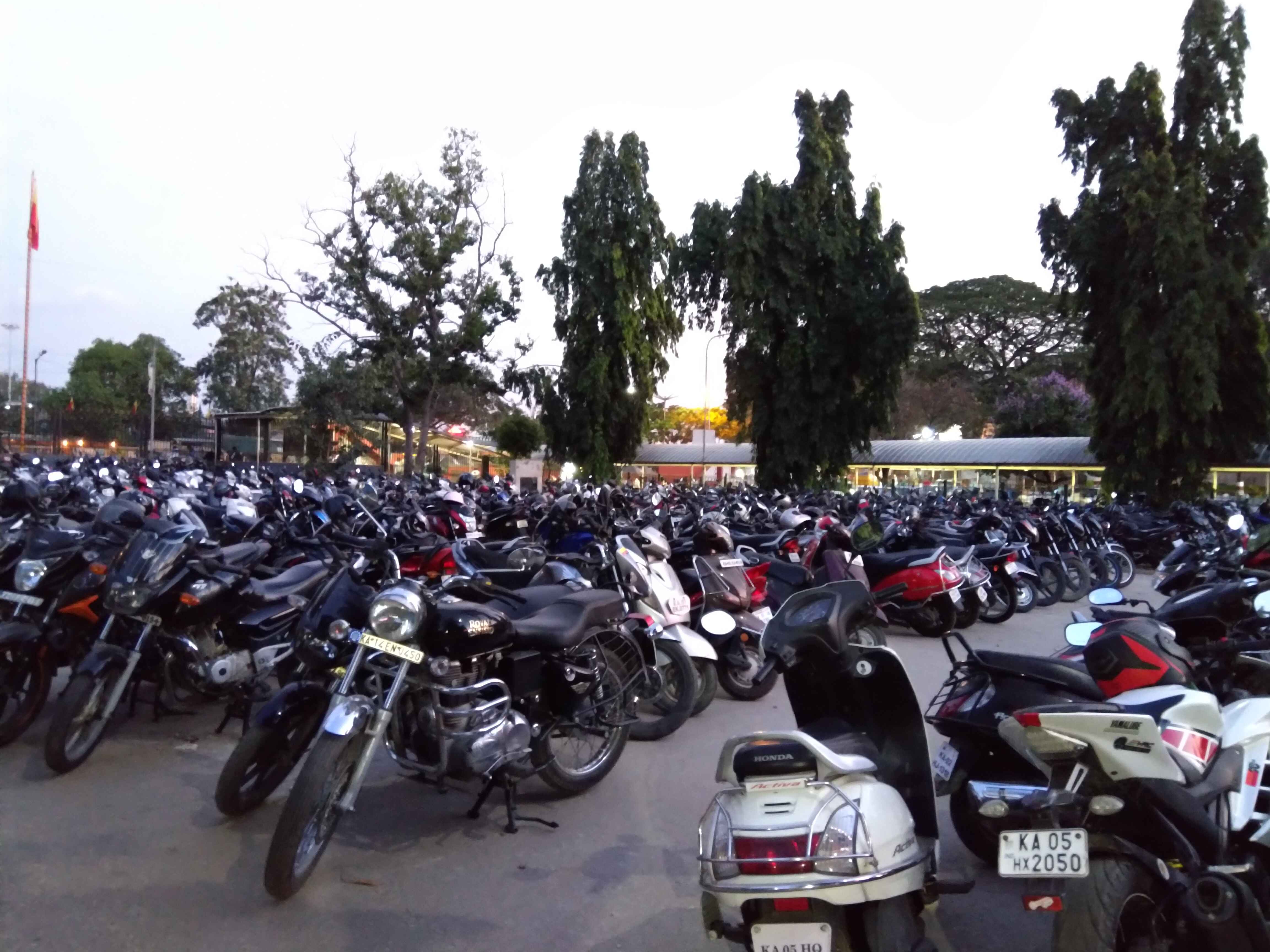 SR Group front gate 2 wheeler KSR PARKING In Bangalore