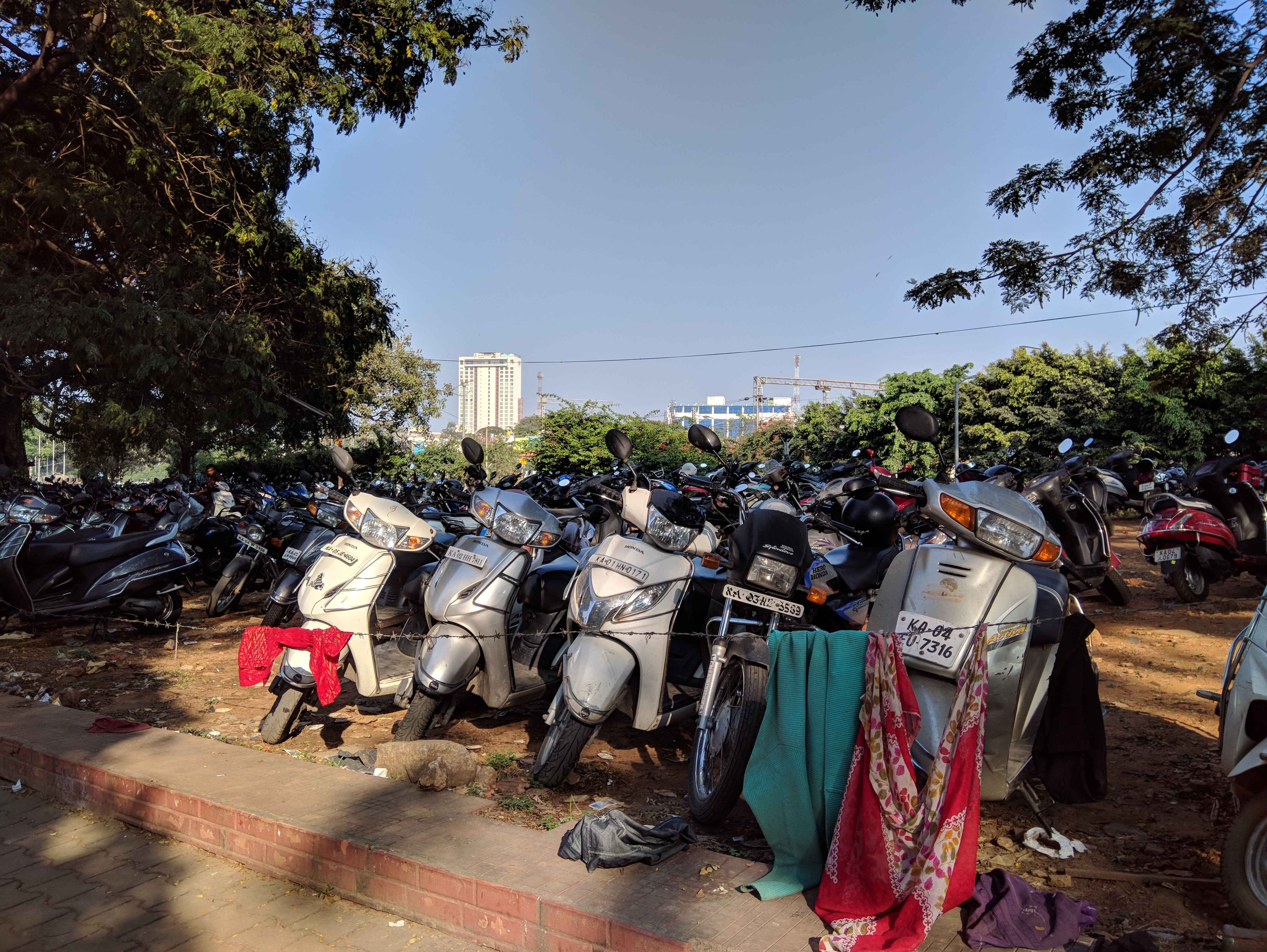 KSR back gate 2 wheeler parking In Bangalore
